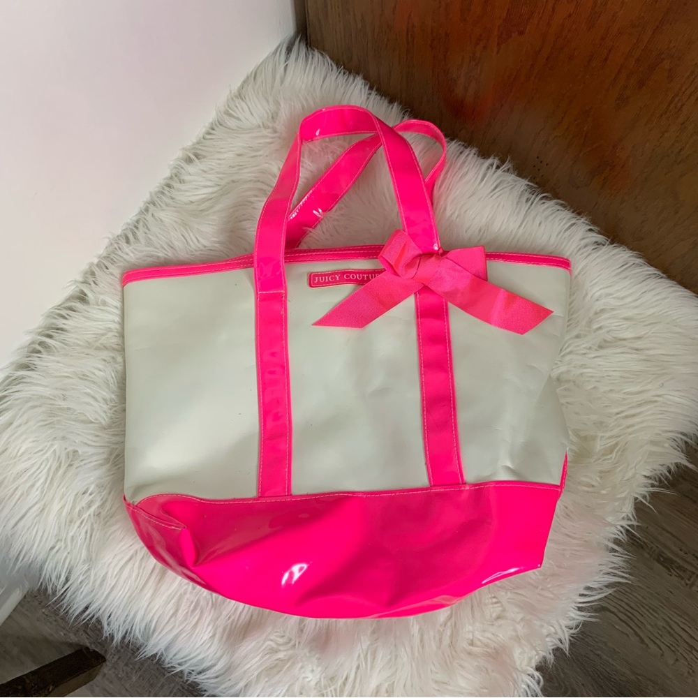 Juicy Couture Hot Pink Bow Tote Bag